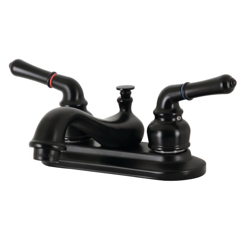 Kingston Brass Restoration 1.2 GPM Centerset Bathroom Faucet with - Matte Black