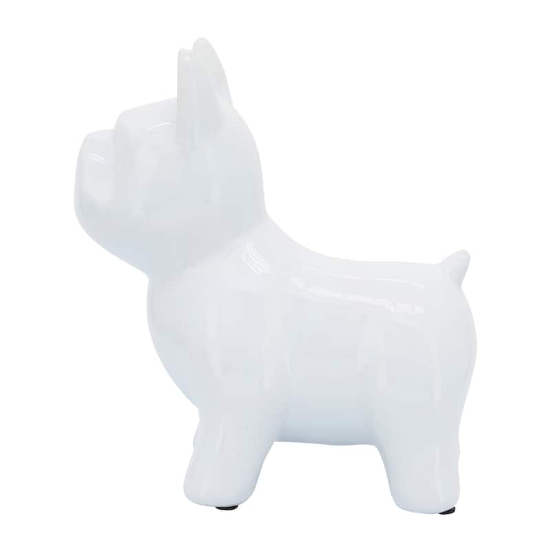 Sagebrook Home Frenchie Ceramic Dog Statue Sculpture