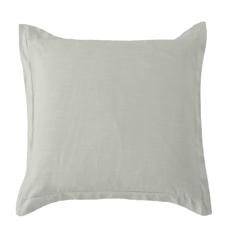 HiEnd Accents Luna Washed Linen Tailored Euro Sham, 27"x27"