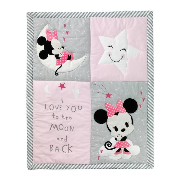 Shop Disney Baby Minnie Mouse Pink 4 Piece Nursery Crib Bedding