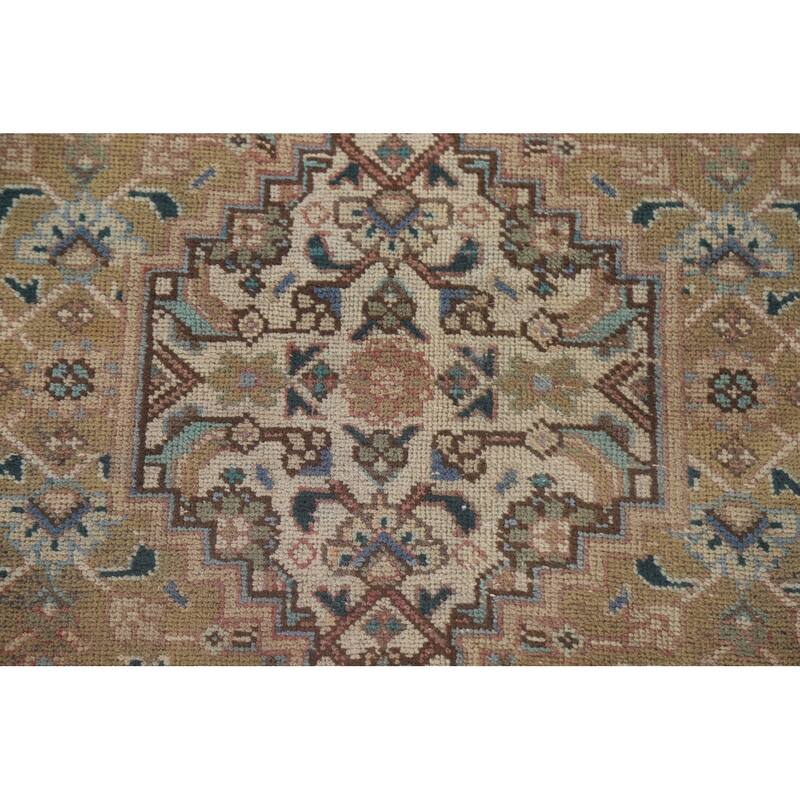 Geometric Tabriz Persian Vintage Area Rug Handmade Wool Carpet - 6'3" x 9'7"