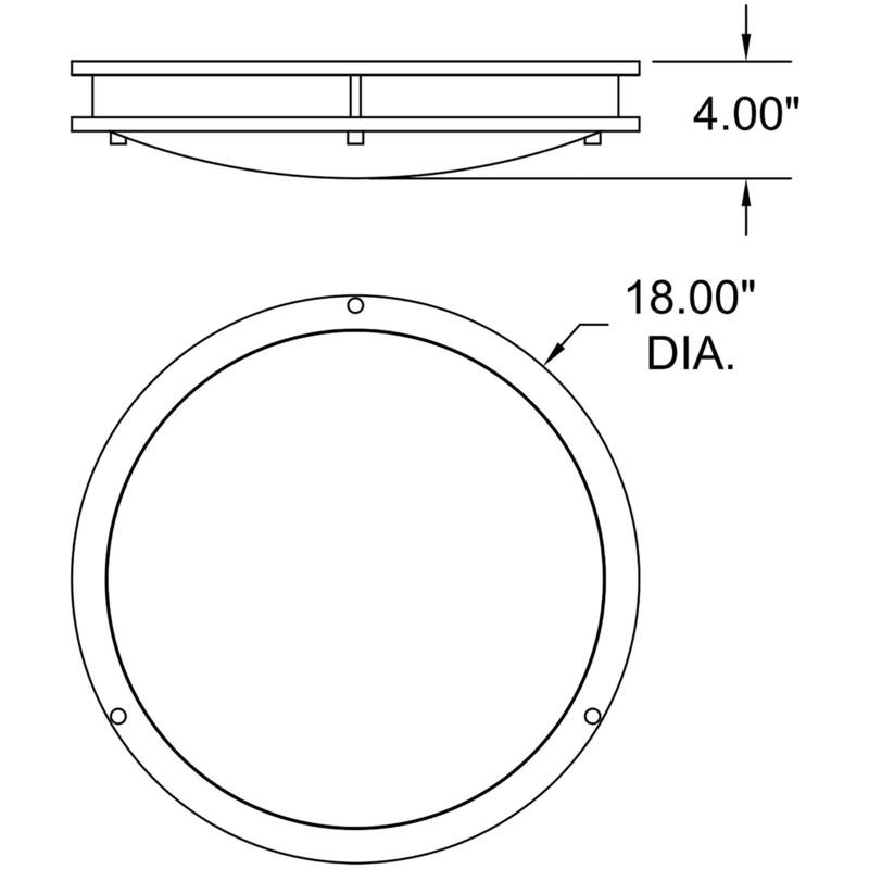 Access Lighting 20509LEDD Solero III 18" Wide LED Flush Mount Bowl