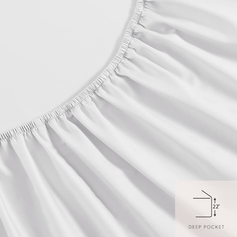 Laura Ashley T800 Cotton Sateen Solid Sheet Set
