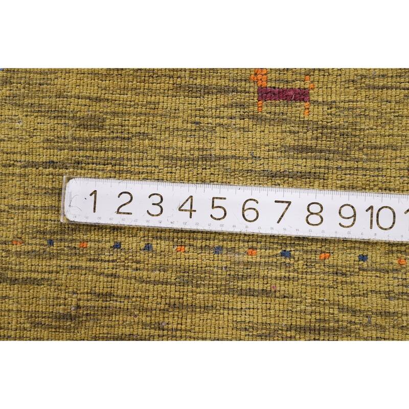 Tribal Gabbeh Indian Accent Rug Handmade Wool Carpet - 3'2" x 4'11"