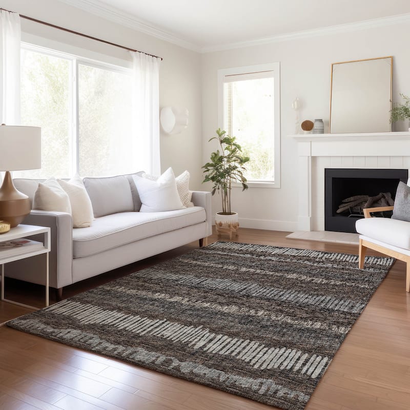 Premium Washable Super Soft Abstract Ombre Stripes Mayfield Rug