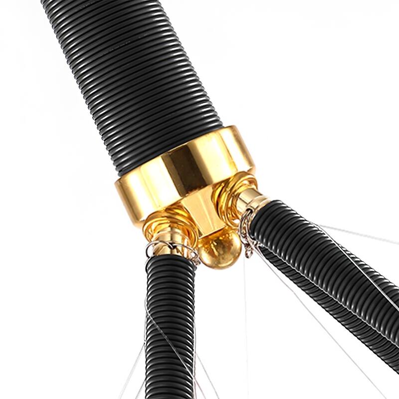 3-Light Modern Glam Cluster Clear Glass Globe Bubble Chandelier with Bulbs Included - 19.7 in. W x 22 in. H - 19.7 in. W x 22 in. H - Black