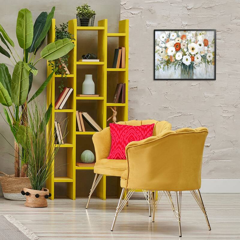 Stupell Ivory & Ruby Bouquet Framed Giclee Art Design By Franklyn Gregory