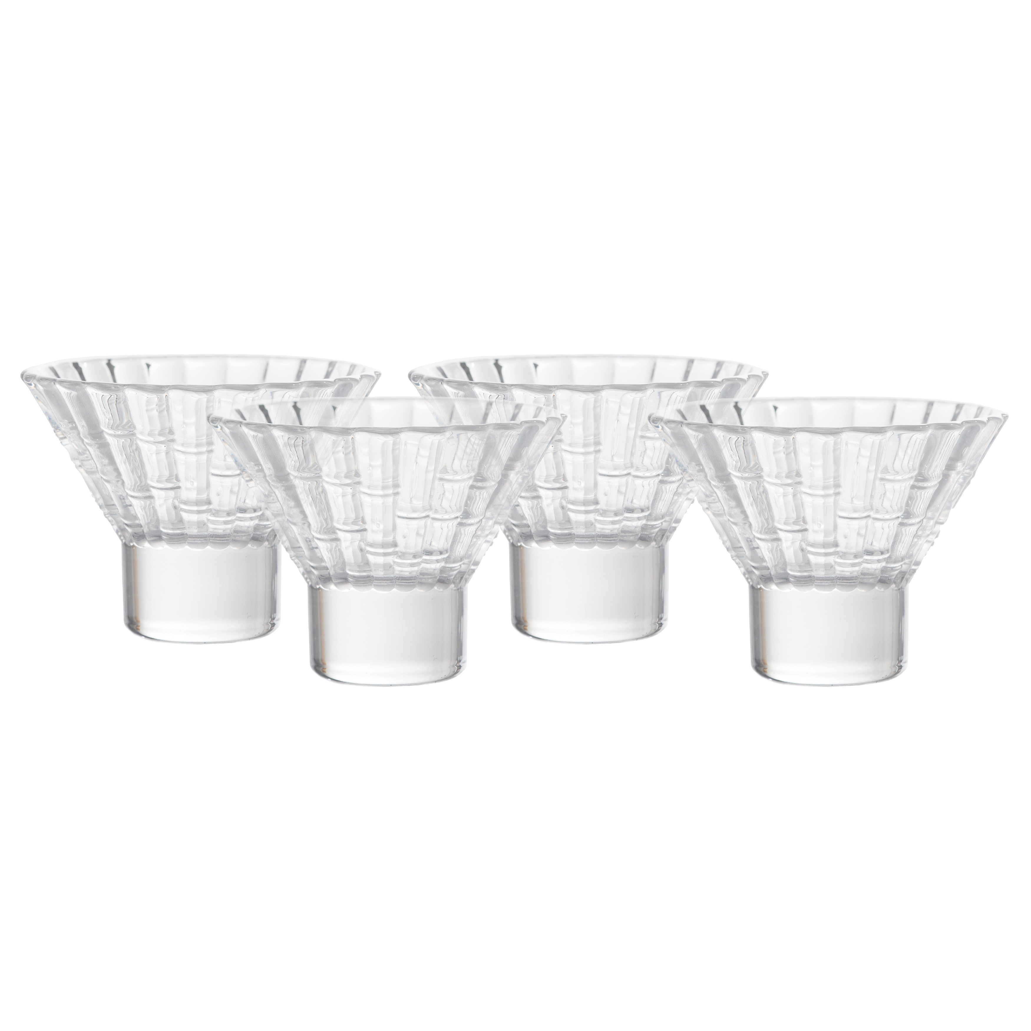 Fortessa Mahalo Stackable Glass, 8 Oz. Martini (Set of 4), Clear