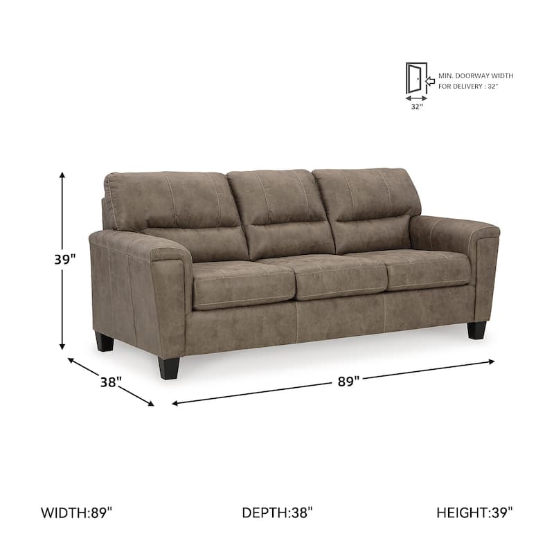 Signature Design by Ashley Navi Fossil Queen Sofa Sleeper - 89" W x 38" D x 39" H