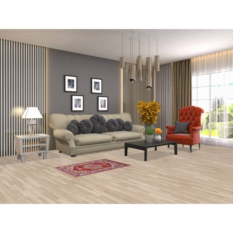 Red Heriz Serapi Indian Accent Rug Hand-Knotted Wool Carpet - 2'0" x 3'0"