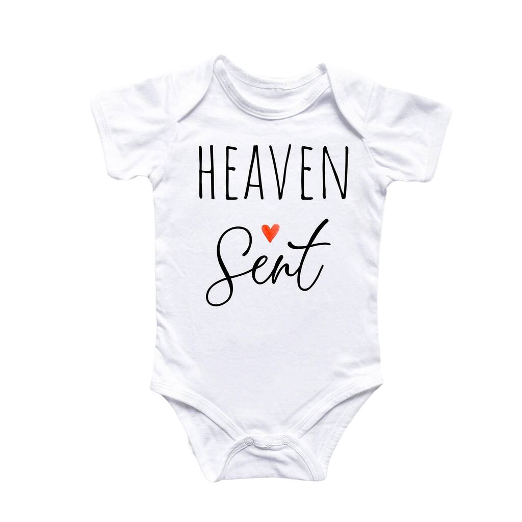 Heaven Sent Religious God - Baby Boy Girl Clothes Infant Bodysuit Funny Cute Newborn
