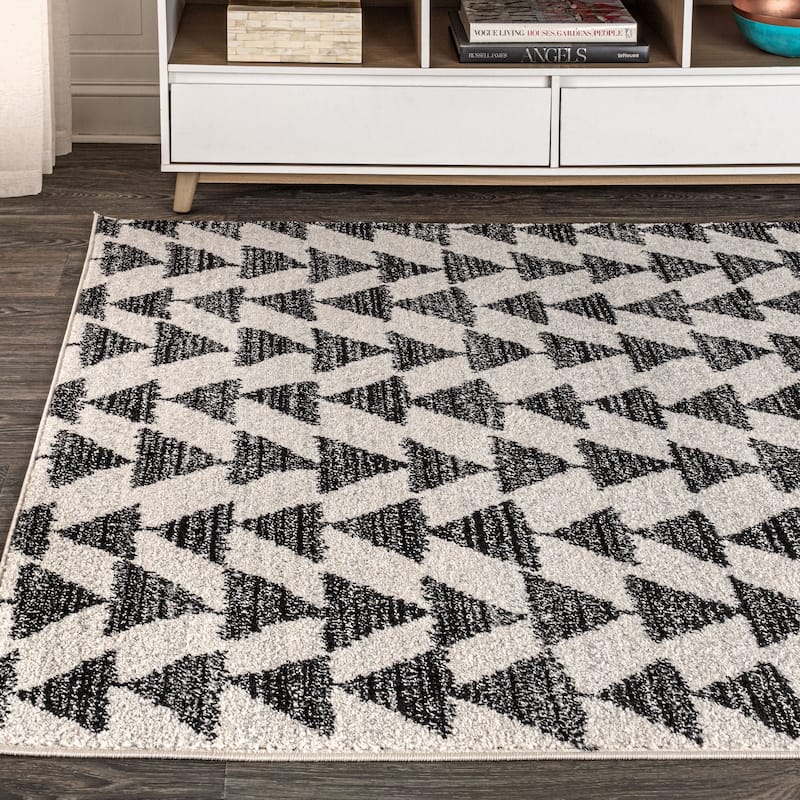 JONATHAN Y Khalil Moroccan Triangle Geometric Area Rug