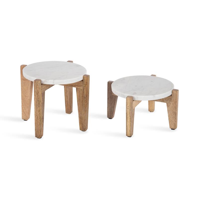 Kate and Laurel Icelyn Round Plant Stand Set