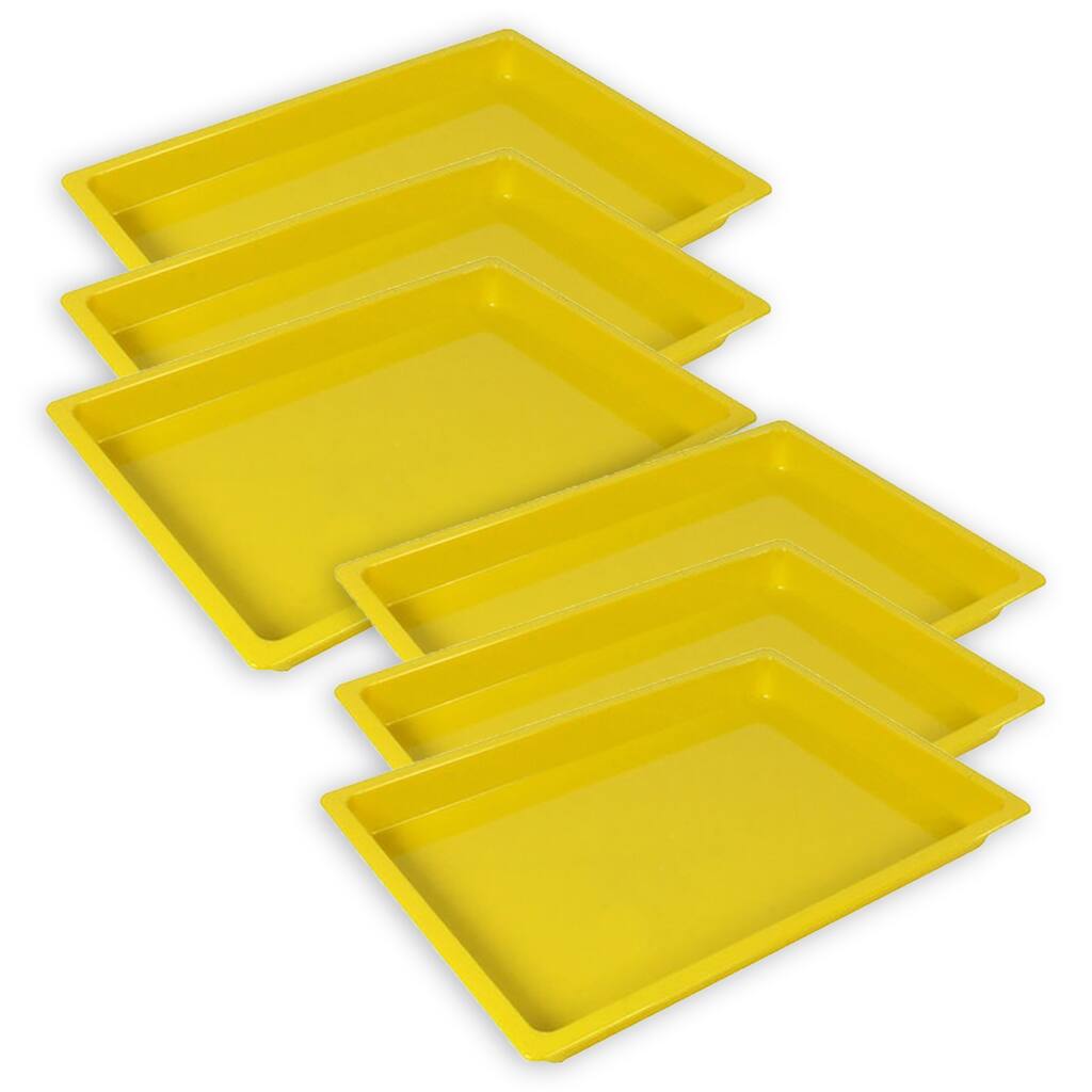 Romanoff Medium Creativitray, Yellow, Pack of 6