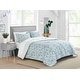 preview thumbnail 2 of 7, Poppy & Fritz Olivia Cotton Blue Duvet Cover Set