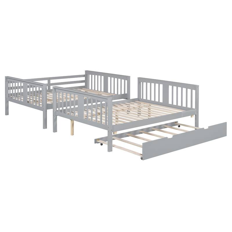Full over Full Bunk Bed with Twin Size Trundle