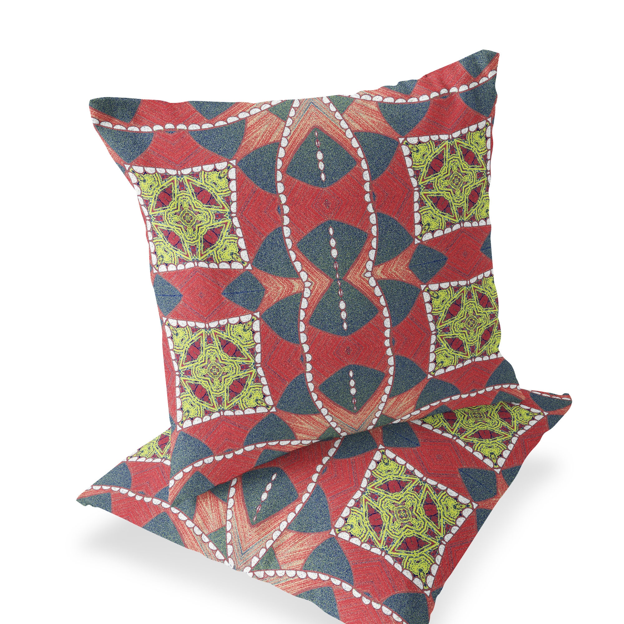 Red and sales gray outdoor pillows