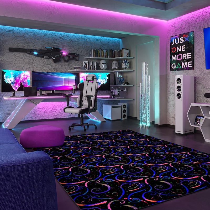 Dynamo Fluorescent Nylon Area Rug
