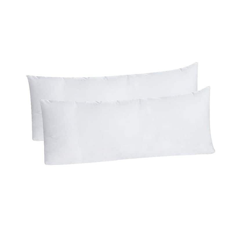 White Turkish Cotton and Microfiber Body Pillowcases (Set of 2)