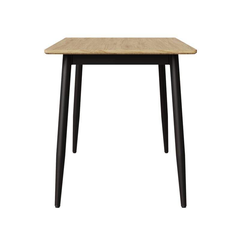 Modern Dining Table with MDF Top, Sturdy Metal Legs, Easy to Assemble