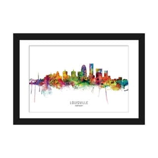 Wall Editions Art-Poster – Lyon France Skyline (Colored Version) – Michael Tompsett, 50x70 Cm