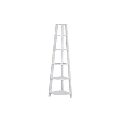 Bookshelf, Bookcase, Etagere, Corner, 5 Tier, 72"h, Office, Bedroom, Laminate, Contemporary, Modern