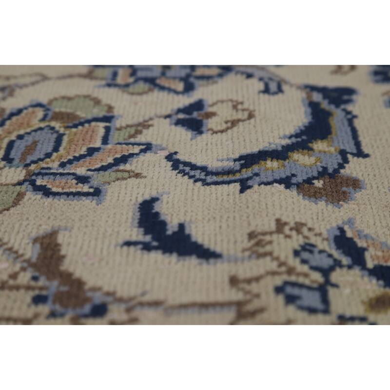 Traditional Kashan Persian Vintage Area Rug Handmade Wool Carpet - 8'0" x 12'3"