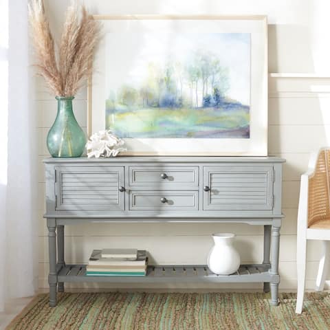 SAFAVIEH Tate 2-Drawer 2 Door Console Table - 47.3" W x 13" L x 29.5" H