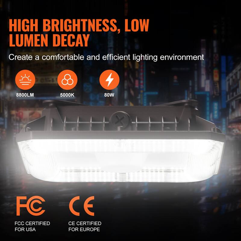 LED Canopy Lights, Daylight Commercial Industrial Outdoor Canopy Lights, Surface Mount Ceiling Lighting