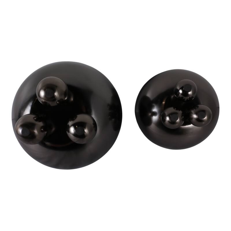 Metal Planters Modern Sleek Decorative Footed Bowl Design (Set of 2) - 10.5" x 10.5" x 9.25"
