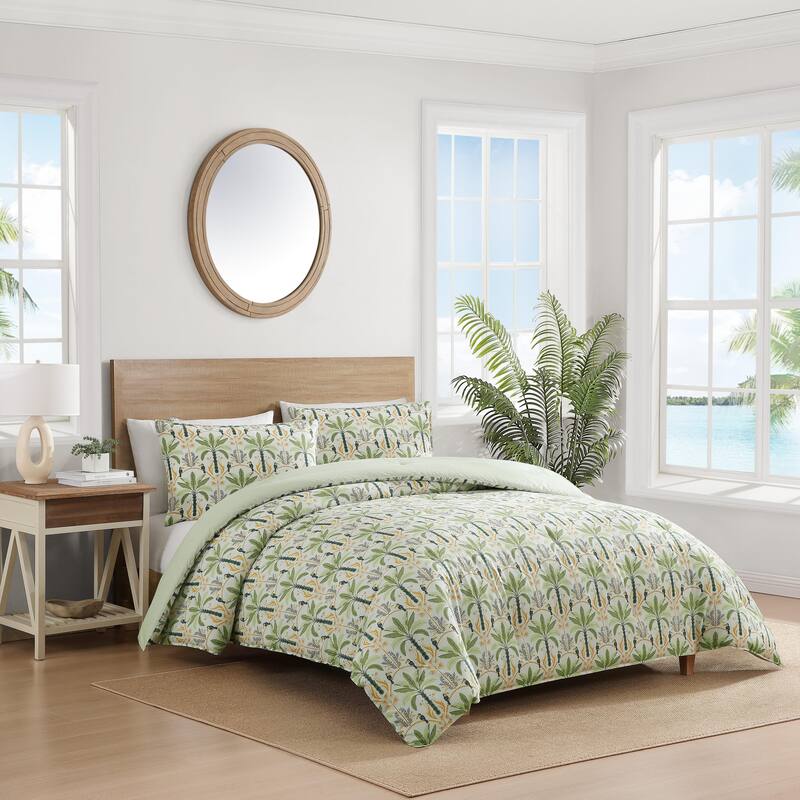 Tommy Bahama Mystic Palms Cotton Green Comforter Set