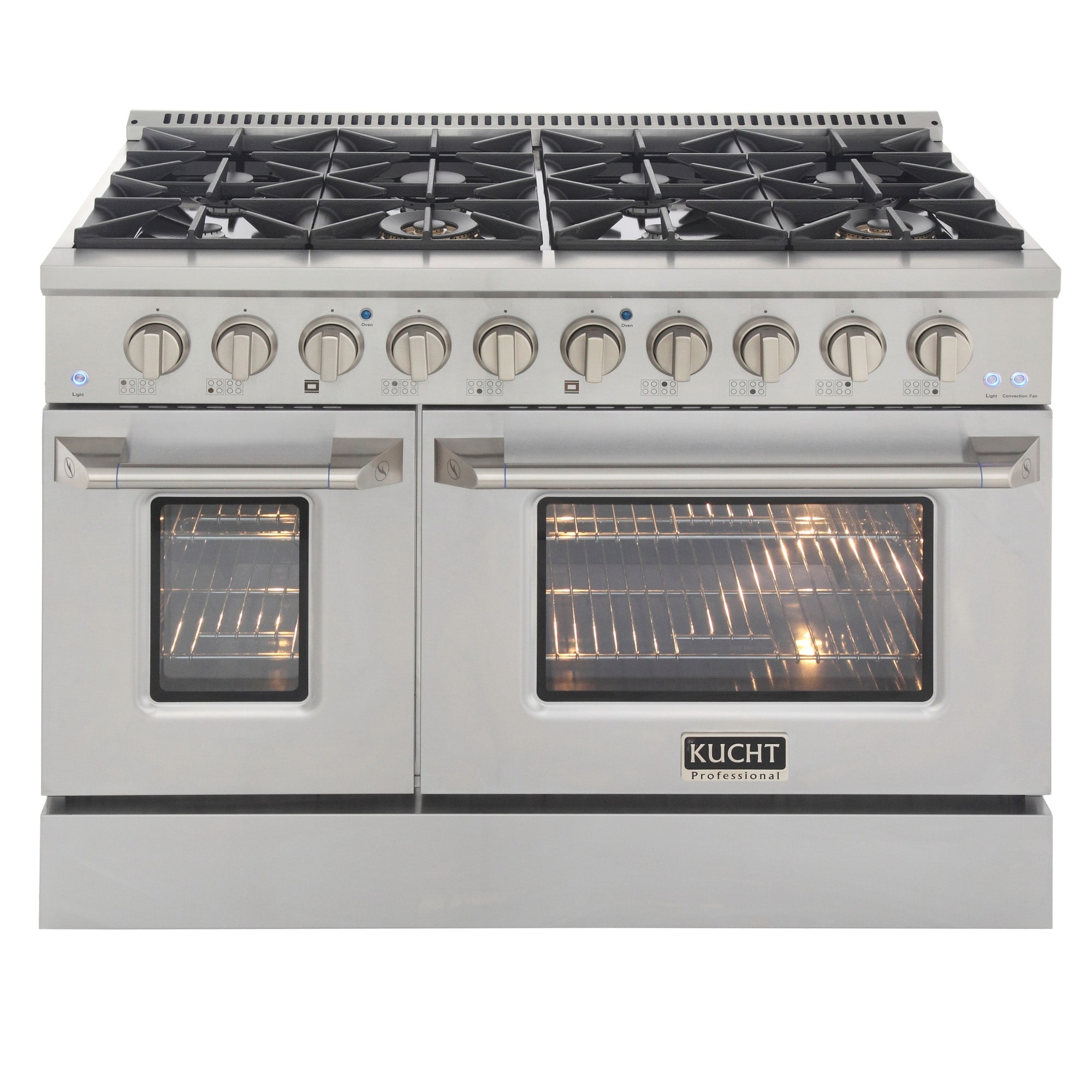 KUCHT 48 in. 6.7 cu. ft. Natural Gas Range with Sealed Burners, Griddle/Grill and Two Ovens - with OptionalColorDoor