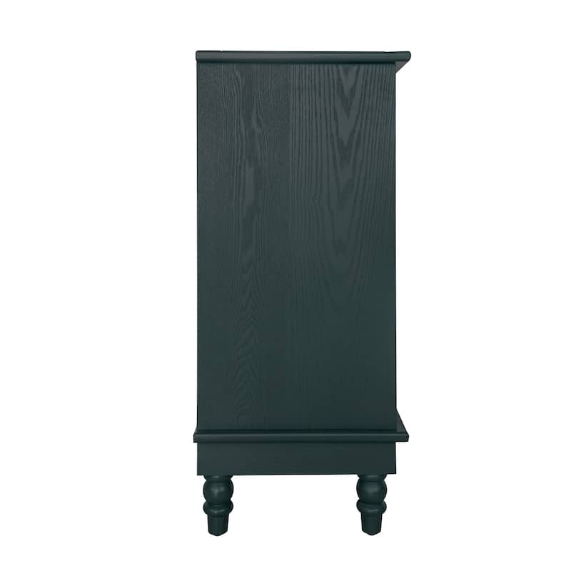 Sideboard Buffet Cabinet, Storage Cabinet with Carved Hollow Pattern, Accent Cabinet with Adjustable Shelf