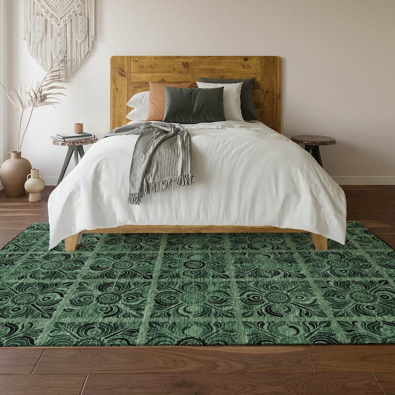 Premium Washable Super Soft Mosaic Panel Mayfield Rug