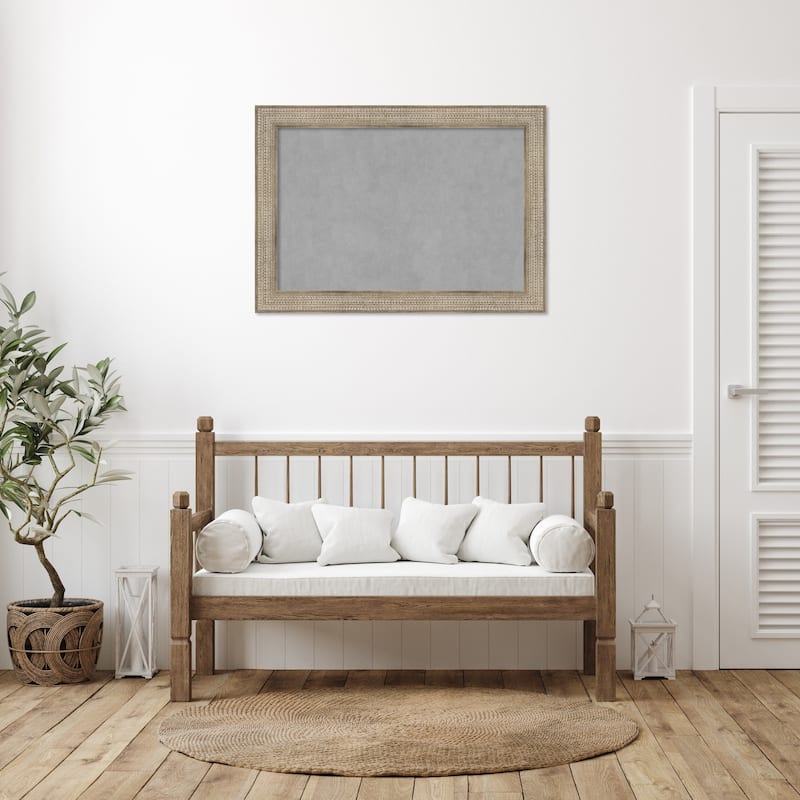 Amanti Art Trellis Silver Framed Magnetic Board