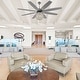 preview thumbnail 7 of 8, Cusp Barn 65" Chrome Ceiling Fan with Light and Remote,Gorgeous Crystal Fixture,Modern Reversible Fan Light,6 Speeds Quiet Motor