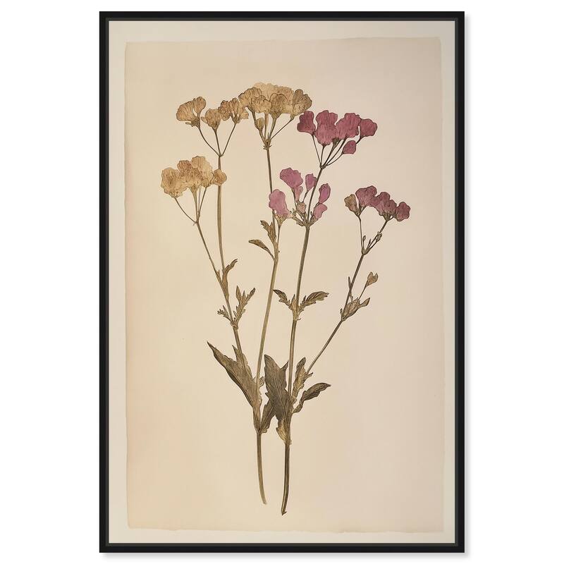 Dried Flower Canvas by Art Remedy - Black - 30" x 45"