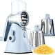 preview thumbnail 2 of 5, NutriSlicer Vegetable Slicer Cheese Grater Potato Slicer Salad Chopper with Suction Base
