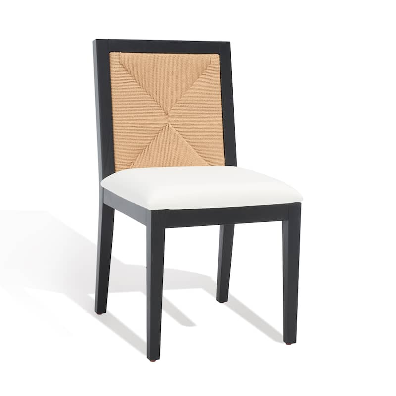SAFAVIEH Couture Vardit Woven Dining Chair (Set of 2) - 18 In. W x 22 In. D x 34 In. H - 18"Wx22"Dx34"H