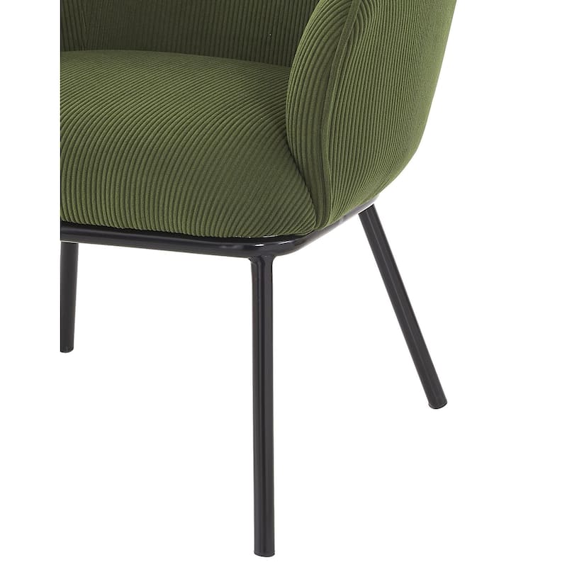 Mid Century Upholstered Black Leg Indoor Chair