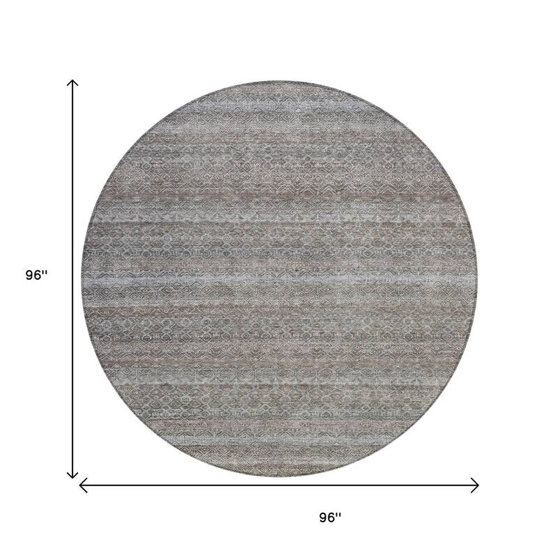 HomeRoots Striped Transitional Rectangle Outdoor Rug