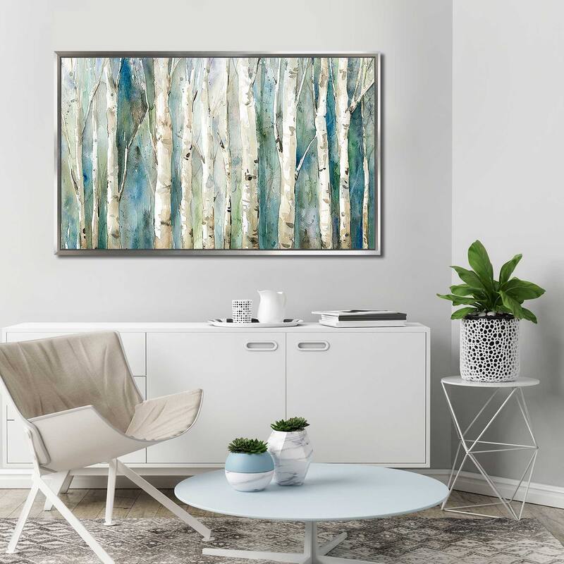 "Birch River Walk" Print on Floating Canvas