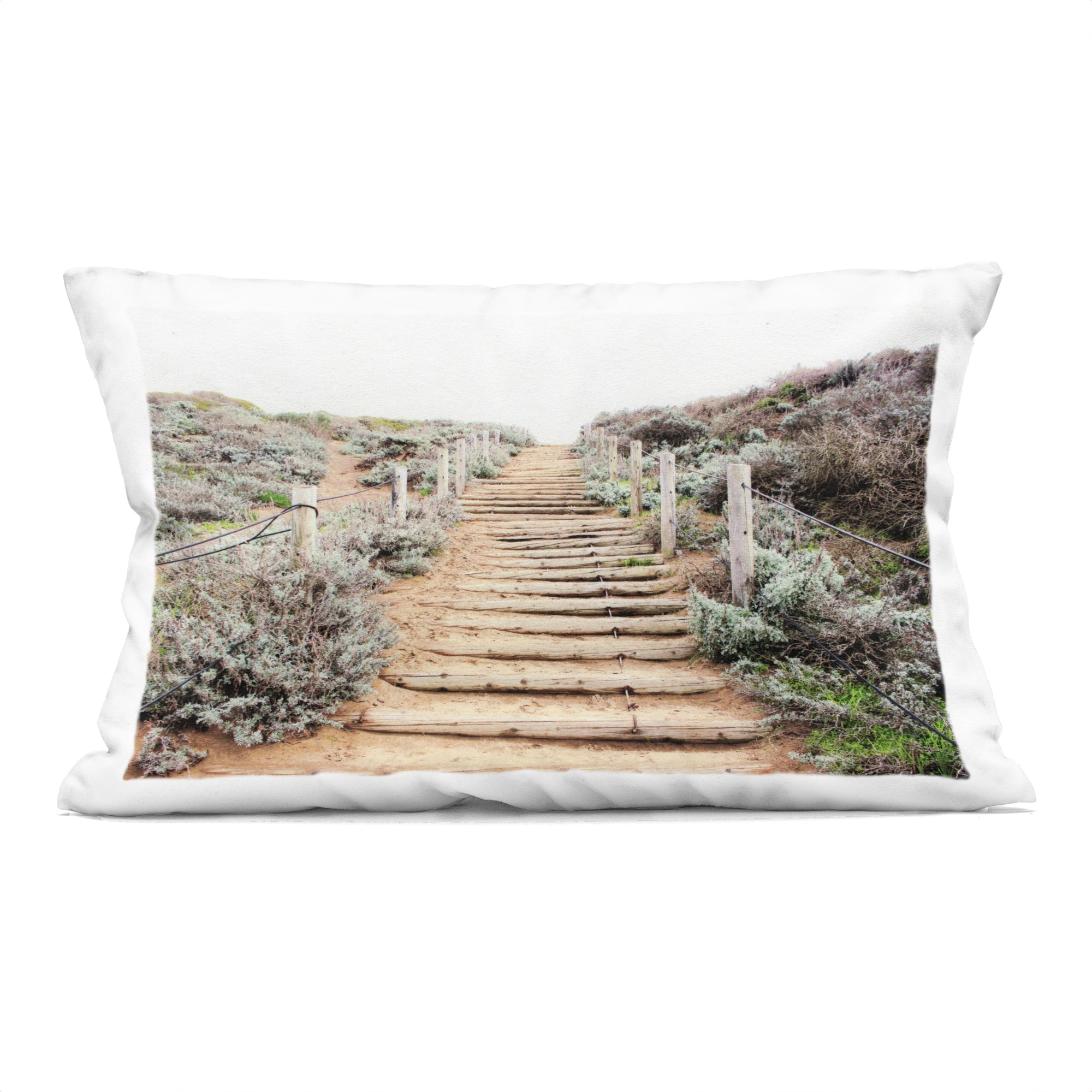 Stupell Wooden Stairway to Heaven Decorative Printed Throw Pillow Design by Leah Noel Art
