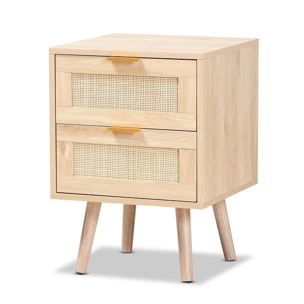 light oak finish nightstand