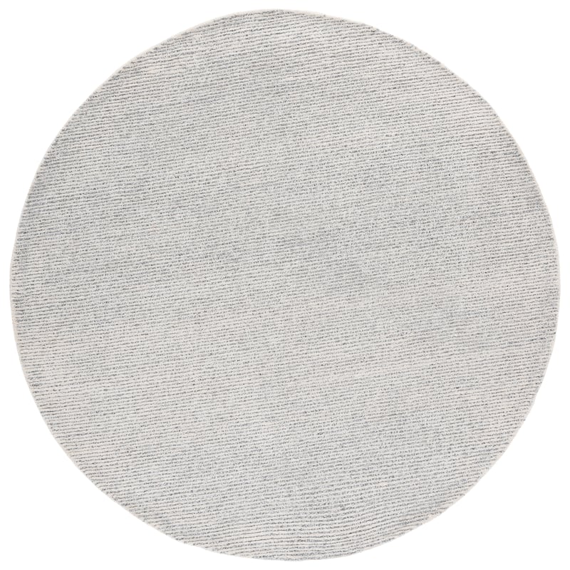 SAFAVIEH Handmade Abstract Rumena Contemporary Rug - 6' Round - Ivory/Silver
