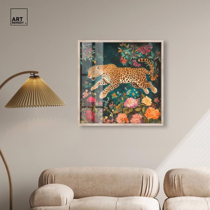 Tigers and Blooms Shadowbox by Art Remedy