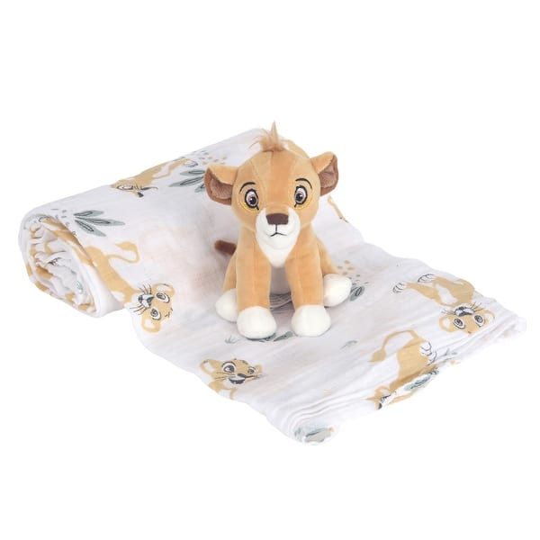 slide 2 of 7, Lambs & Ivy Disney Baby Lion King Simba Swaddle Blanket & Plush Toy Gift Set