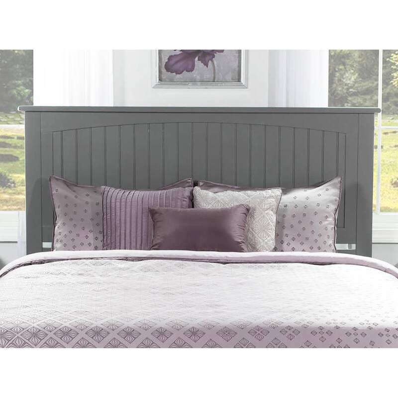 Queen Platform Bed - Solid Wood Frame, Grooved Headboard, USB Charger, No Box Spring Needed