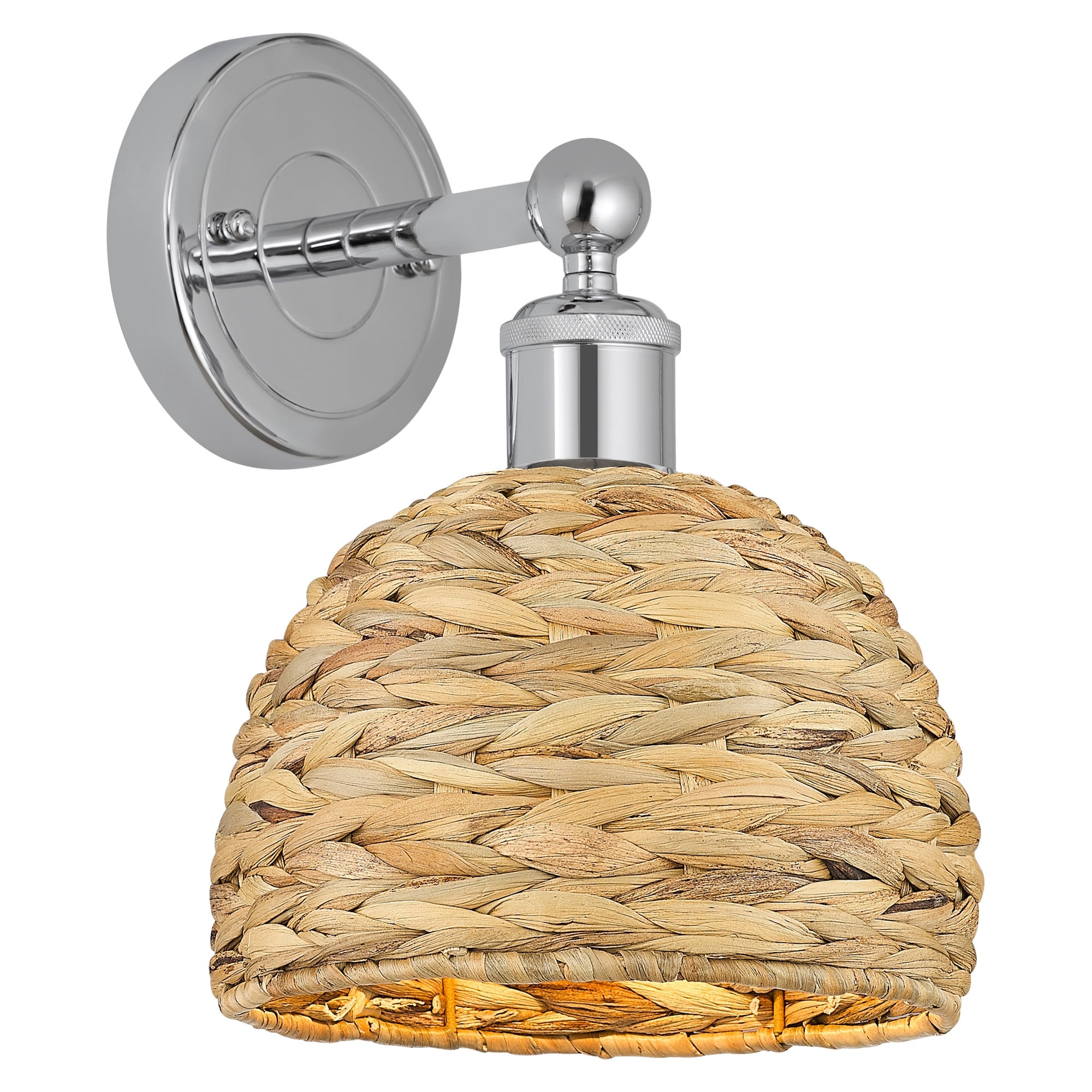 Innovations Lighting 616-1W-11-8 Woven Rattan Sconce Woven Rattan 11"