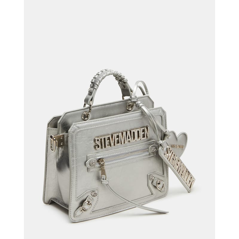 Steve Madden Rhinestone Satchel with Charms